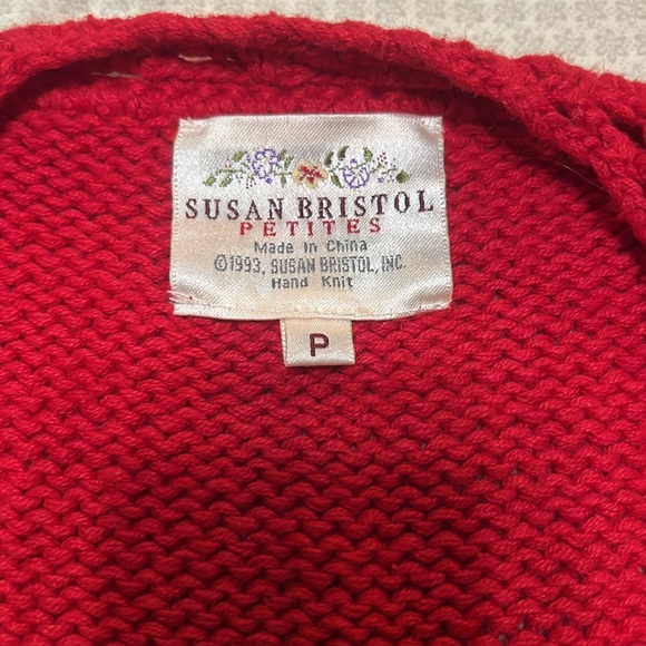 Vintage Susan Bristol Hand Knitted Cardigan Women’s Size Petite - Picture 3 of 8